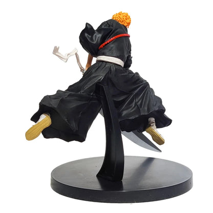 17cm Figurine BLEACH | Figurine en posture dynamique de Kurosaki Ichigo, brandissant son épée. Cette figurine est un superbe ajout pour toute collection d’action ou comme cadeau pour les fans de l’anime