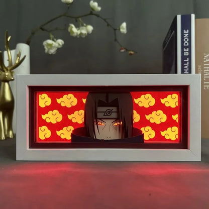 Cadre Lumineux LED 3D Naruto, découpe en papier, parfaite pour la décoration de chambre ou comme cadeau d'anniversaire