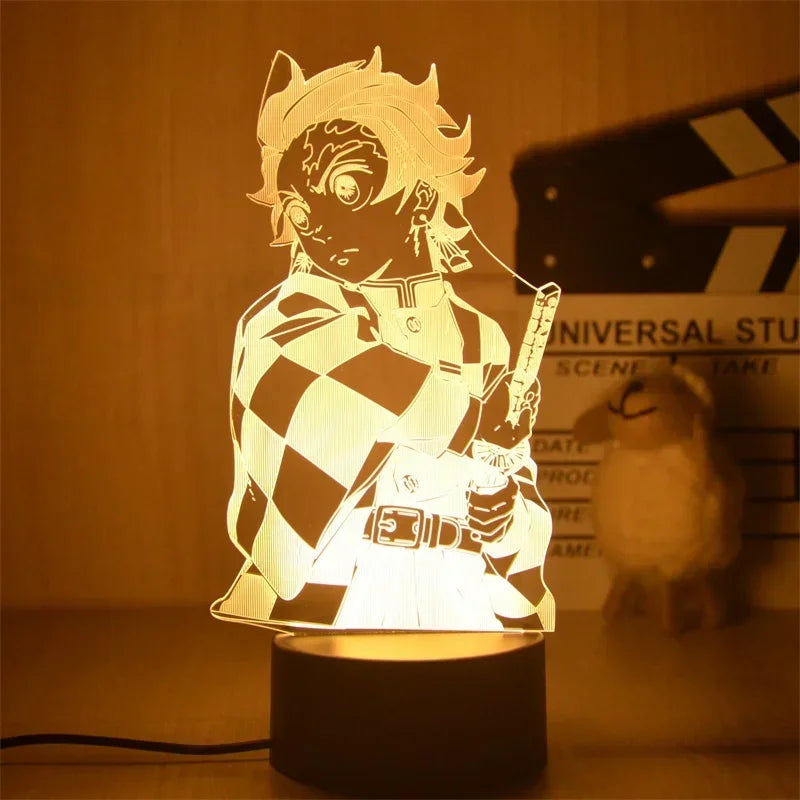 Lampe de Nuit 3D LED DEMON SLAYER | Lampe 3D LED représentant les personnages de Kimetsu no Yaiba parfaite pour illuminer une chambre avec une touche anime. Cette lampe est idéale comme décoration ou comme cadeau pour les enfants et les fans de l'anime