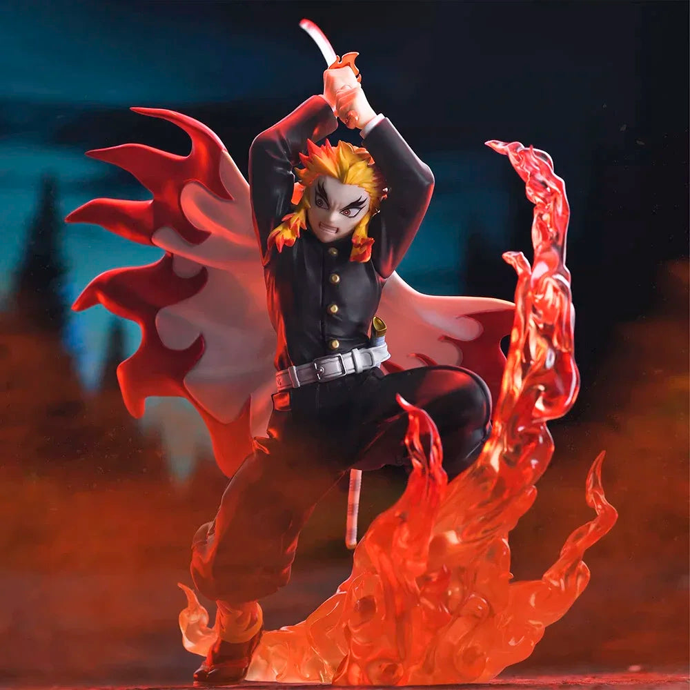 16cm Figurines Demon Slayer SEGA Xross Link | Figurines originales représentant Akaza et Rengoku Kyojuro. Modèles détaillés pour collectionneurs ou pour offrir en cadeau