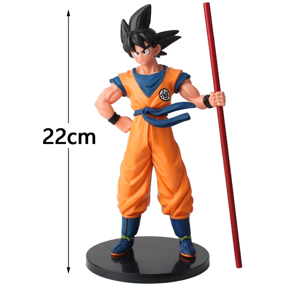 22cm Figurine Dragon Ball | Son Goku Saiyan modèle d'action avec son baton magique. Une pièce de collection incontournable pour les fans de Dragon Ball Z