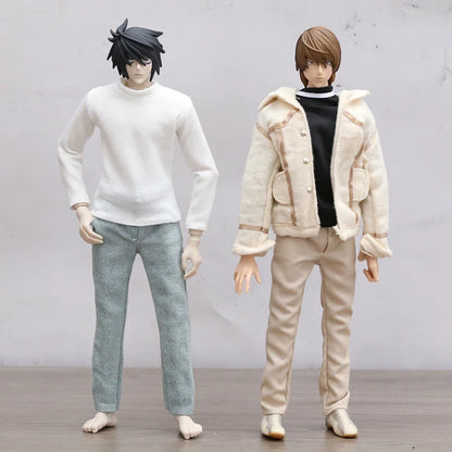 31cm Figurines Death Note | Figurines détaillées de L et Light Yagami en vêtements réalistes, idéale pour les collectionneurs et les fans de Death Note. Parfaite pour la décoration ou comme cadeau