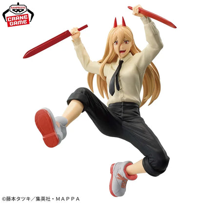 14-17cm Figurines originales Bandai Banpresto (édition Vibration Stars) Chainsaw Man | Figurines d'action en PVC de Denji et Power, modèles collectables inspirés de l'anime Chainsaw Man. Parfaites pour les fans et comme cadeau pour les collectionneurs