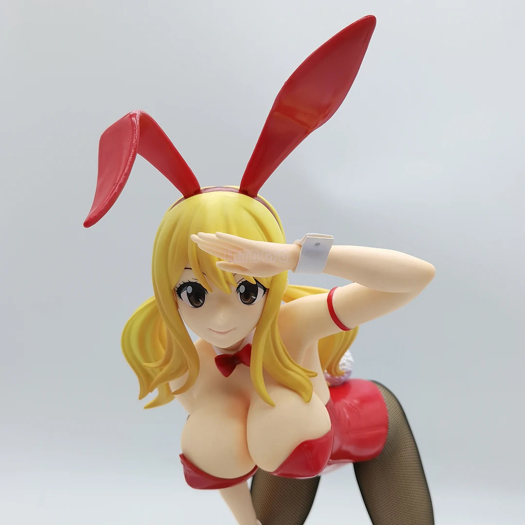 38cm Figurine Fairy Tail | Figurine en PVC de Lucy Heartfilia dans une tenue de bunny. Cette figurine détaillée offre un design de qualité supérieure. Un modèle de collection parfait pour les fans