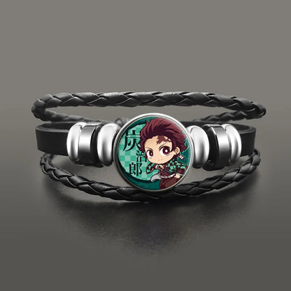 Bracelet Demon Slayer Kawaii | Bracelet mignon inspiré des personnages de Demon Slayer : Tanjirou, Nezuko, Giyuu, Zenitsu et Inosuke. Parfait pour les fans de l’anime, cet accessoire kawaii est idéal comme bijou ou cadeau unique