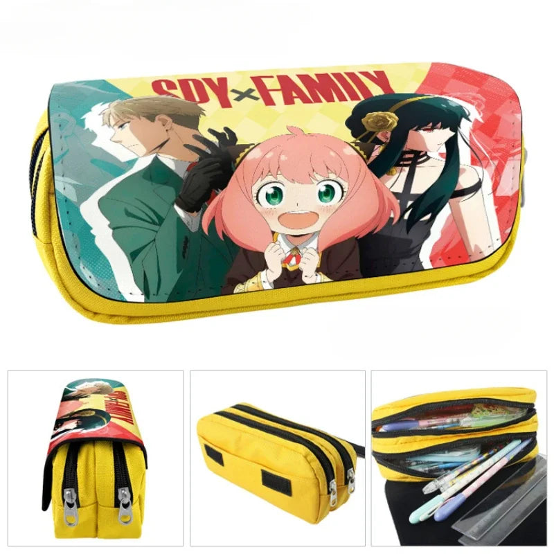 Trousse SPY×FAMILY | Grande trousse inspirée de Spy x Family, parfaite pour les fournitures scolaires et le maquillage. Conçue pour les étudiantes et les fans de l'anime, cette trousse kawaii est un excellent cadeau pratique et stylé