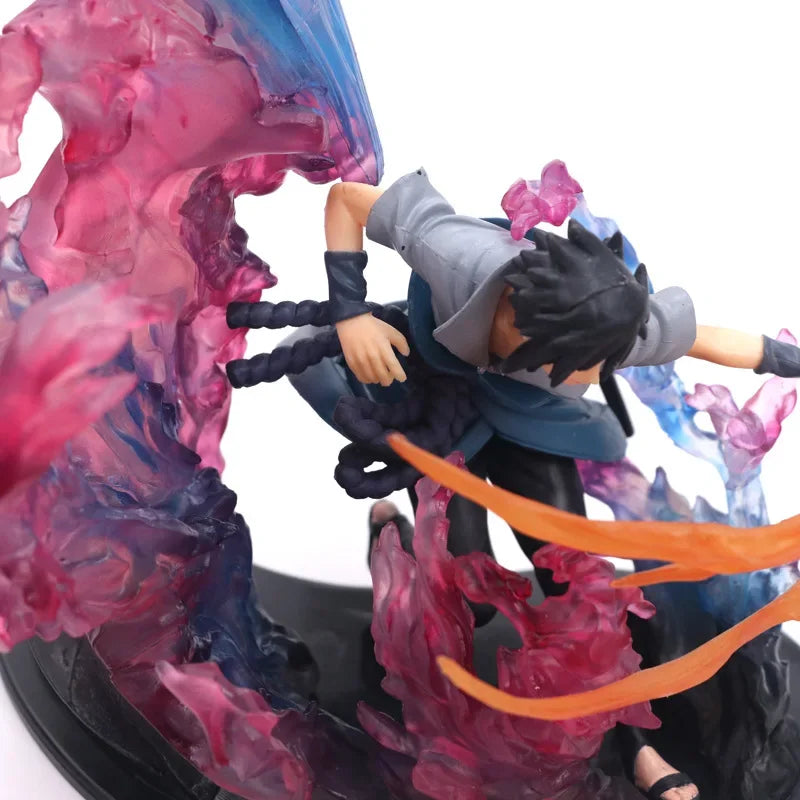 Figurine d'action en Duo Sasuke vs Itachi mode Susanô Modèle de collection, décoration d'intérieur unique, parfait comme cadeau pour les fans d'anime