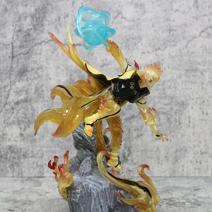 27cm Figurine Naruto | Figurine détaillée de Naruto en pleine action avec le Rasengan. Parfaite pour la décoration de chambre ou comme cadeau d'anniversaire pour les fans de la série