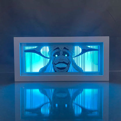 Caja de luz LED de nivelación individual | Caja de luz con recorte de papel que representa al Monarca de Solo Leveling. Ideal como decoración, juguete o regalo para niños y fanáticos del anime.