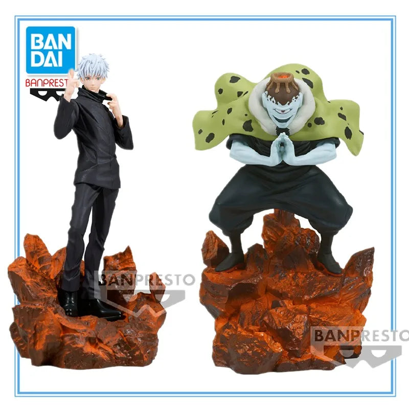 24cm Figurines originales Genuine Banpresto Jujutsu Kaisen | Figurines en PVC représentant Gojo Satoru et Jogo. Parfaites pour les collectionneurs d'anime et les fans de Jujutsu Kaisen. Excellent choix de cadeau ou pour compléter une collection