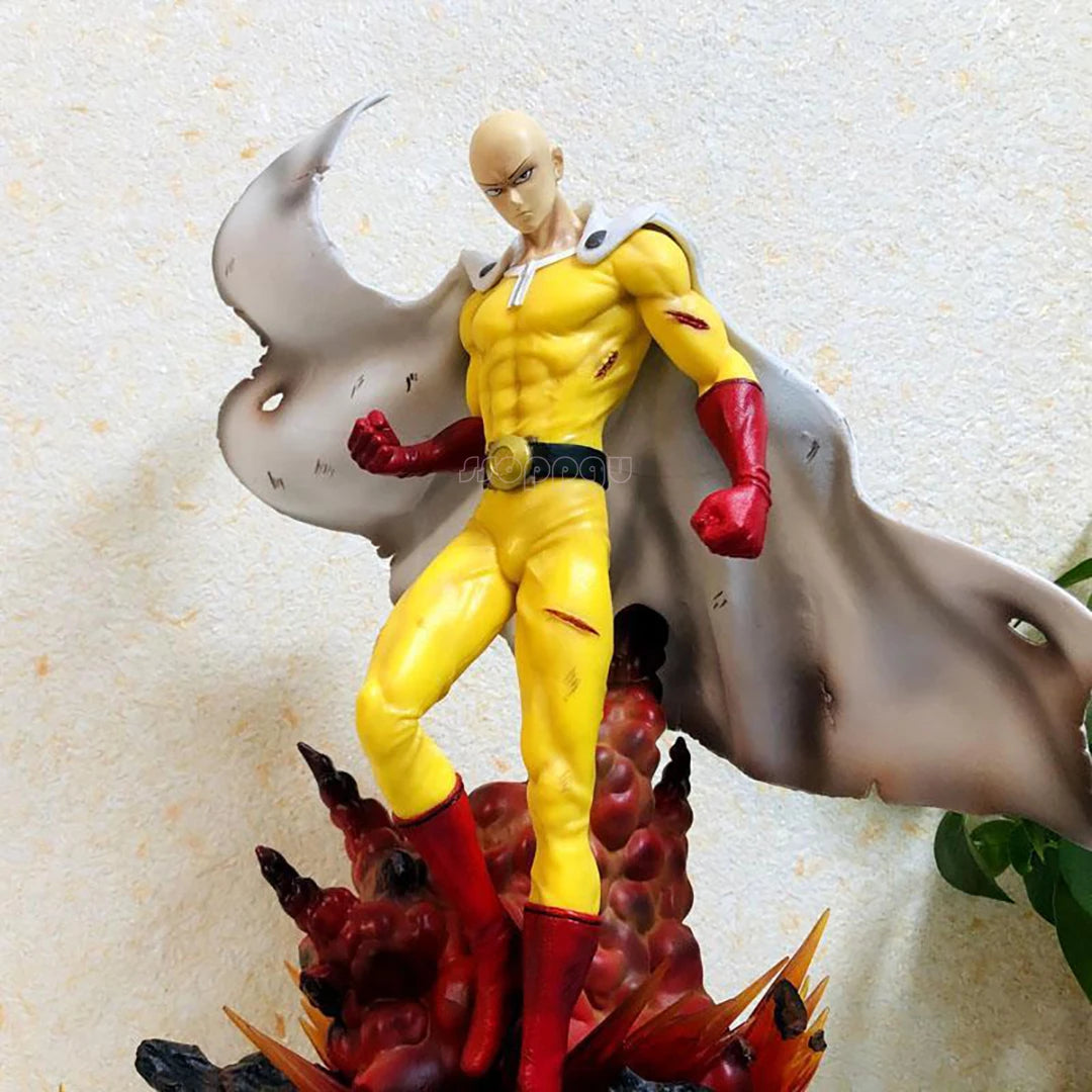 43cm One Punch Man Figure | Impressive PVC figure of Saitama destroying a meteor. Ideal for anime fans and collectors. Detailed model perfect for your collection