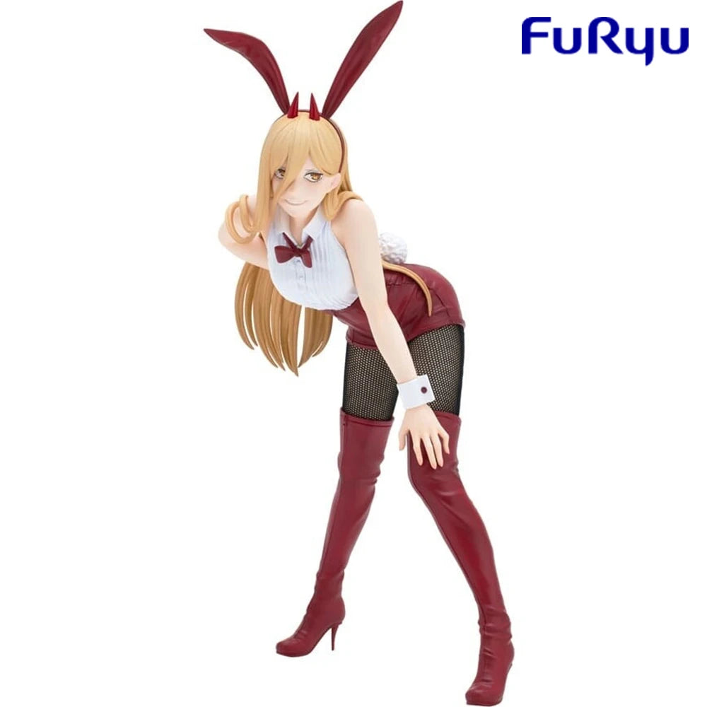 25cm Figurine d'action FuRyu (édition BiCute Bunnies) Chainsaw Man | Modèle de collection en boîte de Power en tenue cute bunny, parfaite comme cadeau ou objet décoratif pour les fans de l'anime