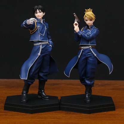 Figura Alquimista Fullmetal de 17 cm | Figuras detalladas de POP UP PARADE de Roy Mustang y Riza Hawkeye. Ideal para fanáticos y coleccionistas del anime.