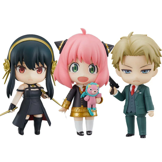 10cm Figurines SPY×FAMILY | Figurines représentant Anya, Loid et Yor Forger dans des versions kawaii. Parfaites pour les collectionneurs, ces figurines adorables sont idéales comme modèles de décoration ou comme cadeaux pour les fans