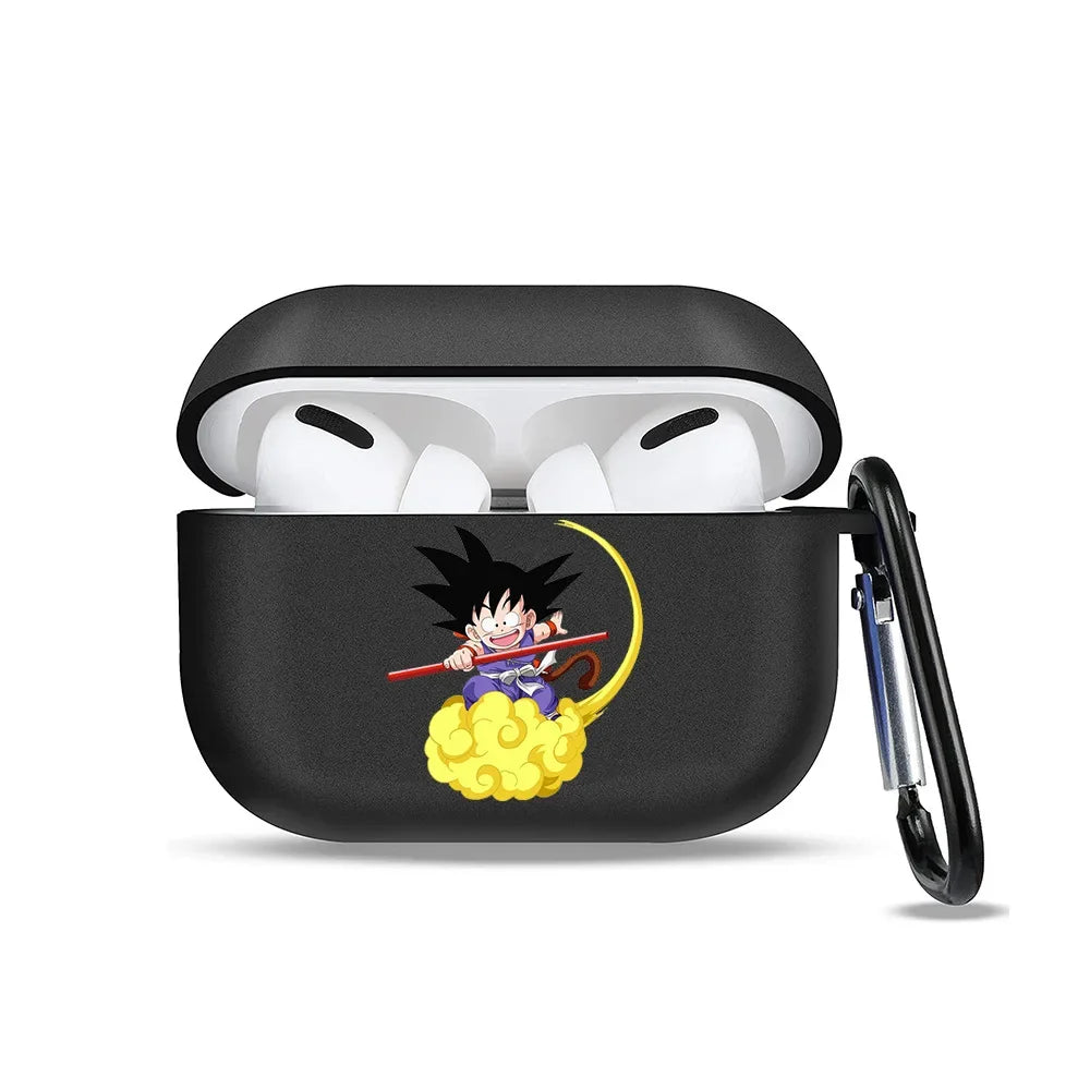 Étui de protection en silicone Dragon Ball Son Goku pour AirPods 1/2/3 Pro. Design coloré et mignon, idéal pour protéger vos écouteurs sans fil Bluetooth