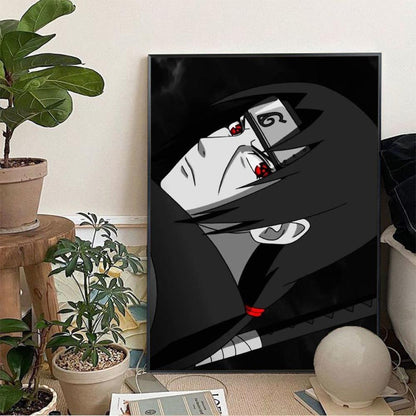 Poster sans cadre Uchiha Itachi impression sur papier, décoration murale pour salon, chambre, entrée, bar ou café