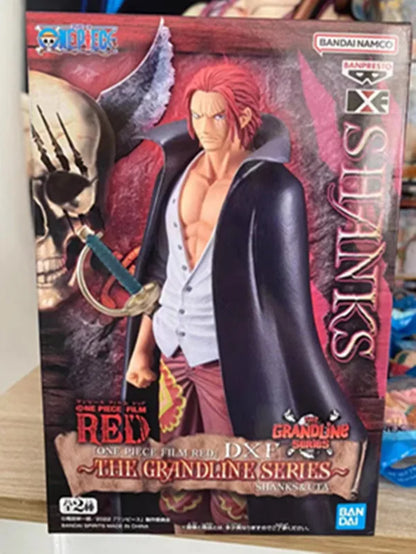 Figuras DXF oficiales de BANDAI One Piece de 18 cm | Modelos detallados de PVC de personajes icónicos de One Piece: Roronoa Zoro, Sanji Vinsmoke, Uta y Red Shanks (RED Film Version). Ideal para aficionados y coleccionistas.