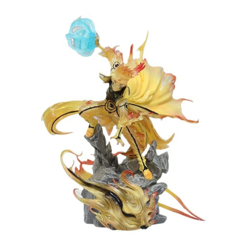 27cm Figurine Naruto | Figurine détaillée de Naruto en pleine action avec le Rasengan. Parfaite pour la décoration de chambre ou comme cadeau d'anniversaire pour les fans de la série