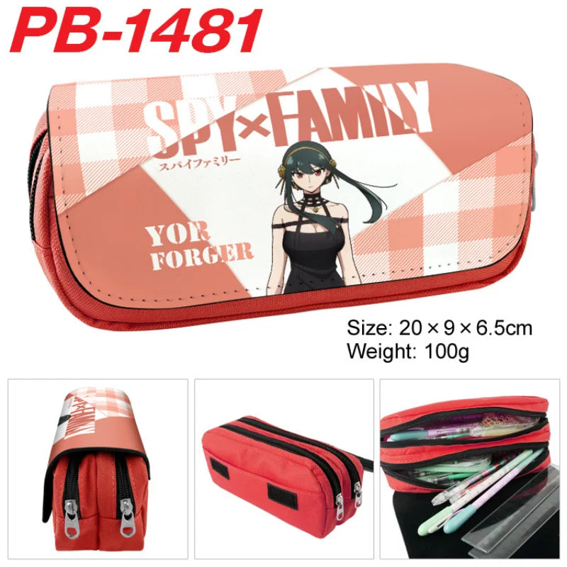 Trousse SPY×FAMILY | Grande trousse inspirée de Spy x Family, parfaite pour les fournitures scolaires et le maquillage. Conçue pour les étudiantes et les fans de l'anime, cette trousse kawaii est un excellent cadeau pratique et stylé