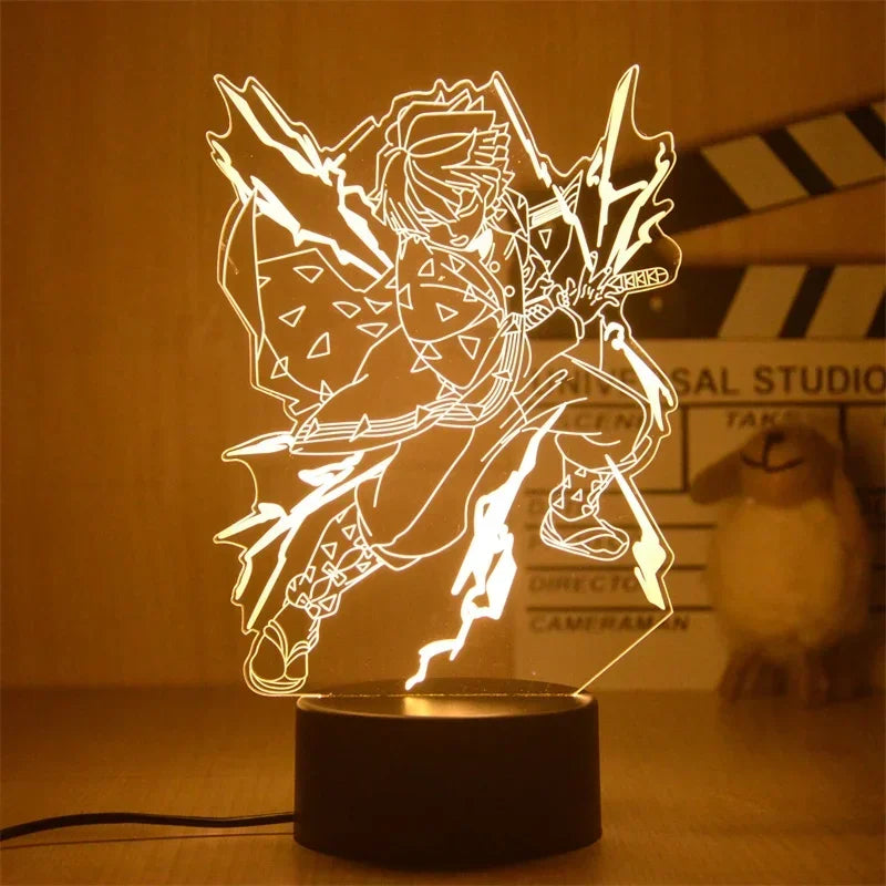 Lampe de Nuit 3D LED DEMON SLAYER | Lampe 3D LED représentant les personnages de Kimetsu no Yaiba parfaite pour illuminer une chambre avec une touche anime. Cette lampe est idéale comme décoration ou comme cadeau pour les enfants et les fans de l'anime