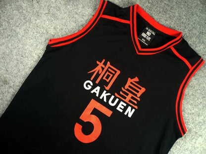 Ensemble Maillot et Short Kuroko's Basket | Uniforme scolaire GAKUEN inspiré de l'équipe d'Aomine Daiki. Ensemble sportswear comprenant un t-shirt et un short de basketball, idéal pour le cosplay, les événements sportifs ou comme cadeau pour les fans