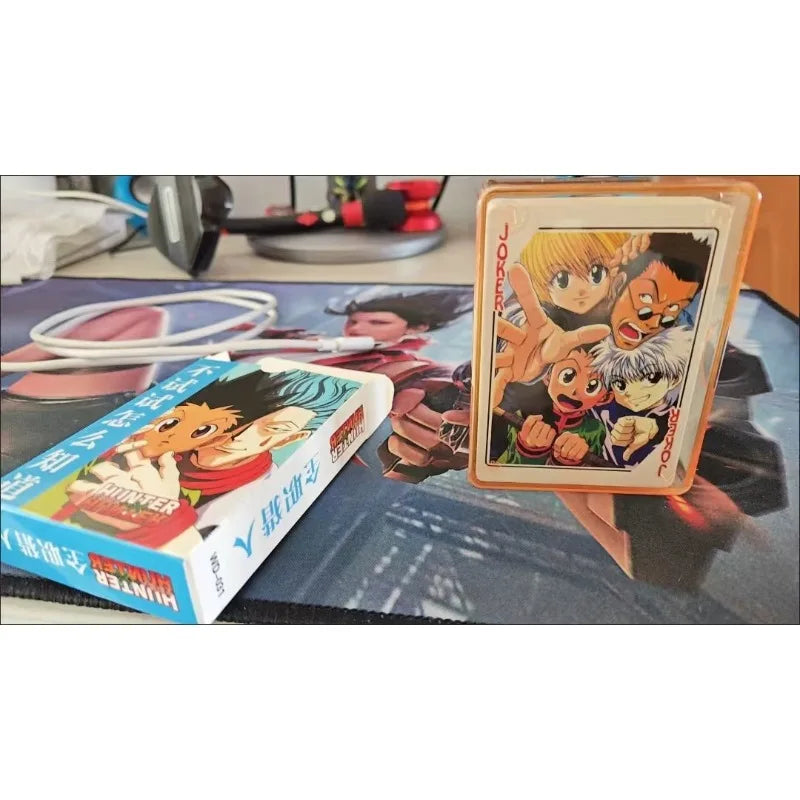 Tarjetas para Hunter X Hunter | Baraja de cartas ilustrada con personajes de Hunter X Hunter. Ideal para los fans del anime, este juego de cartas es un gran accesorio para momentos divertidos o como regalo.