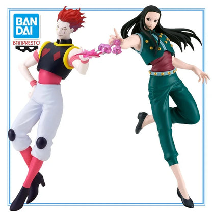 Figuras originales Bandai Banpresto Hunter x Hunter de 18cm | Figuras detalladas de PVC de Illumi Zoldyck y Hisoka Morow. ¡Ideal como regalo para coleccionistas y fanáticos de Hunter x Hunter!