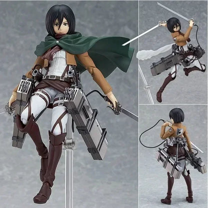 19cm Figurines d'action Attack on Titan | Figurines d'Eren Jaeger, Mikasa Ackerman et Levi Ackerman de Attack on Titan, parfaites pour la collection et comme cadeau pour les fans de la série