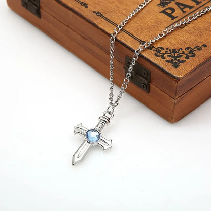 Anime Fairy Tail Cross Necklace Pendant Cosplay Custome Metal Choker Jewelry Props Unisex Accessories