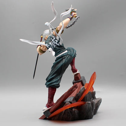 Figura Demon Slayer de 27 cm | Estatua de calidad que representa a Uzui Tengen con dos cabezas intercambiables. Ideal para coleccionistas de artículos de Kimetsu no Yaiba. ¡Perfecto como regalo para los fanáticos del anime! 