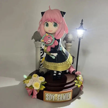 Figura ESPÍA×FAMILIAR de 20cm | Figura que representa a Anya Forger con 2 caras intercambiables, modelo coleccionable Kawaii para fans del anime 