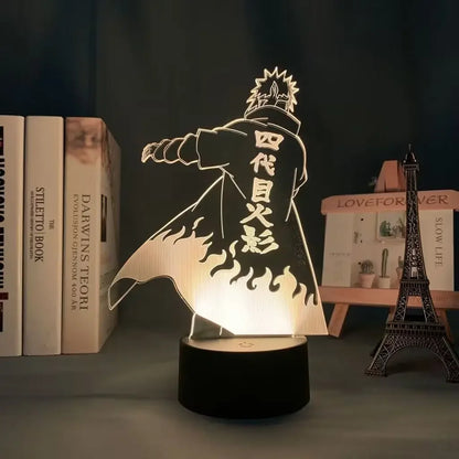 18*10cm Veilleuse LED 3D Naruto en acrylique sur support, décoration pour chambre, cadeau d'anniversaire idéal pour les fans de Naruto