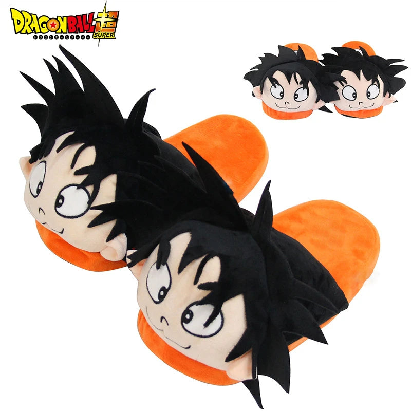 Chaussons d'intérieur Dragon Ball Son Goku : Confortables et chauds, ces chaussons cosplay pour hommes et femmes sont parfaits pour l'hiver. Idéal pour les fans de Dragon Ball