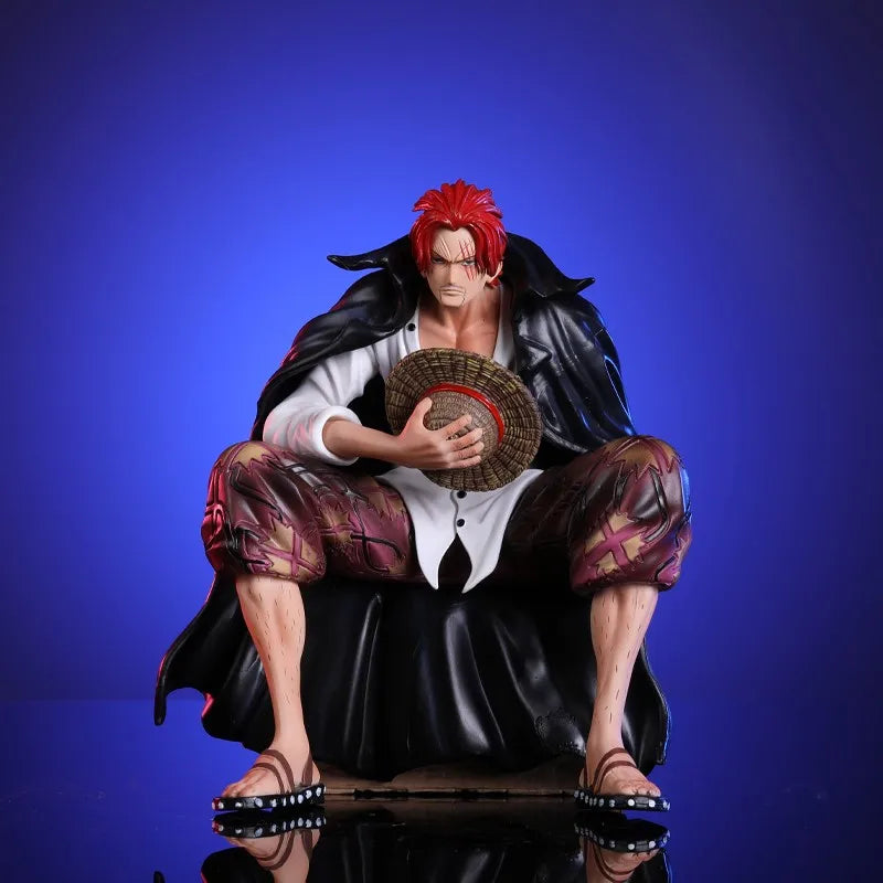 17cm Figurine One Piece | Figurine représentant Shanks le Roux, le célèbre Yonko. Parfaite pour les fans et collectionneurs, cette figurine est idéale pour décorer et enrichir toute collection d’anime