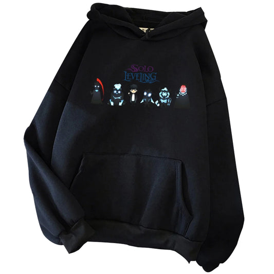 Sudadera con capucha de nivelación en solitario | Sudadera con capucha estilo Harajuku inspirada en el anime Solo Leveling. Cómodo y moderno, ideal como regalo para los fans.