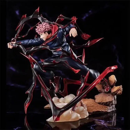 19cm Figurine Jujutsu Kaisen | Figurine d'action représentant Itadori Yuji et son attaque du rayon noir. Idéale pour la collection et la décoration, avec des détails réalistes. Un excellent choix pour les fans et collectionneurs d'objets d'anime !