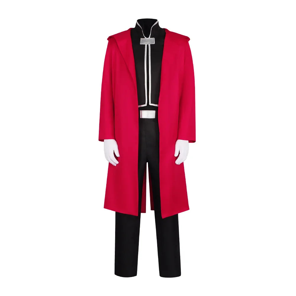 Disfraz de cosplay de Edward Elric, incluido su icónico uniforme. Ideal para fans y eventos de cosplay.