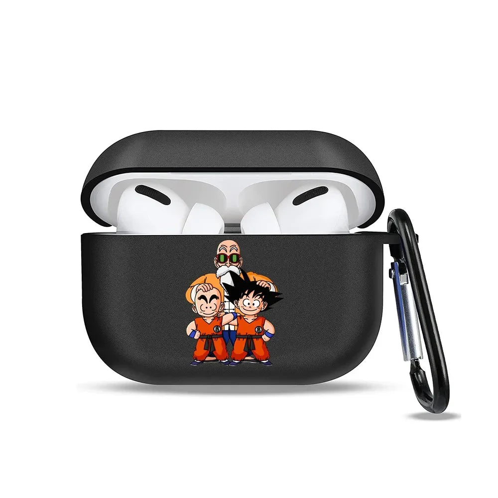 Étui de protection en silicone Dragon Ball Son Goku pour AirPods 1/2/3 Pro. Design coloré et mignon, idéal pour protéger vos écouteurs sans fil Bluetooth