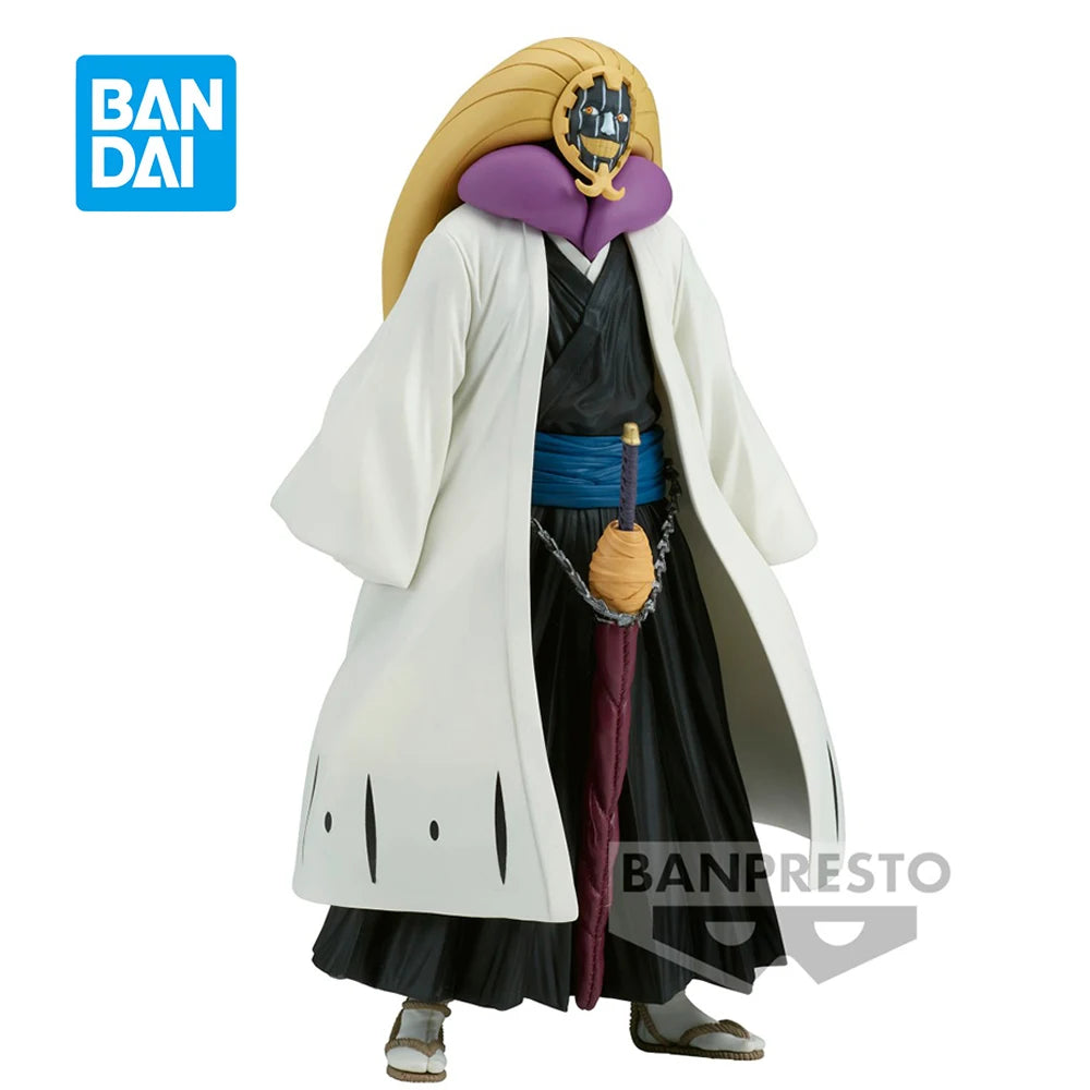 16cm Banpresto Figurine Bleach | Figurine originale de Kurotsuchi Mayuri de la collection Banpresto Solid and Souls. Ce modèle d'action détaillé est parfait pour les amateurs de Bleach, avec une finition soignée et un design unique