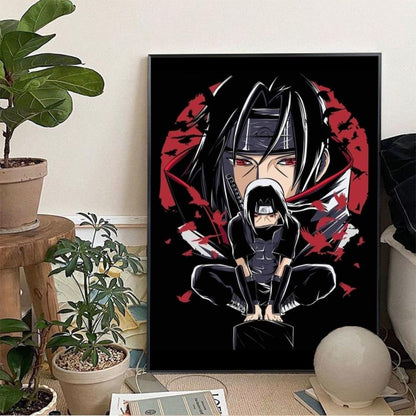 Poster sans cadre Uchiha Itachi impression sur papier, décoration murale pour salon, chambre, entrée, bar ou café