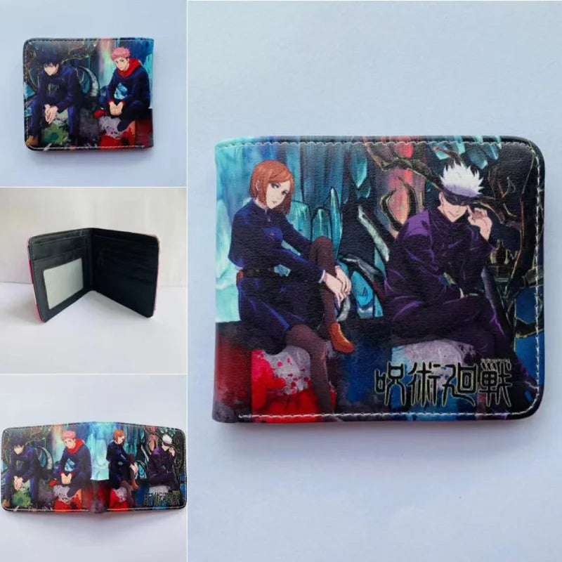 11.5x9cm Jujutsu Kaisen Wallet | Perfect bifold wallet for fans, this bifold design features compartments for bank cards, ID and change. Great for everyday use or as a cosplay accessory 