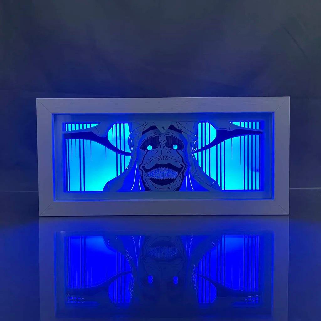 Caja de luz LED de nivelación individual | Caja de luz con recorte de papel que representa al Monarca de Solo Leveling. Ideal como decoración, juguete o regalo para niños y fanáticos del anime.