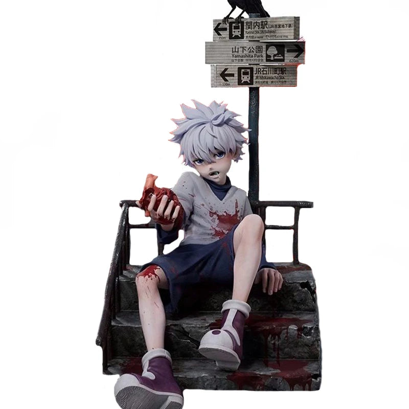 34cm Figurine Bandai GK Hunter x Hunter | Figurine d'action en PVC de Killua Zoldyck. Parfaite pour la collection, cette figurine peut aussi servir de décoration de bureau ou de cadeau pour les fans