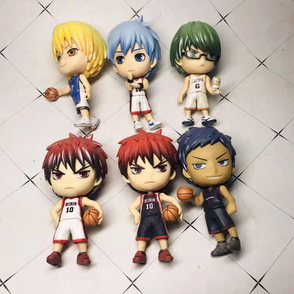 Figura de baloncesto de Kuroko de 10 cm | Figuras de Kuroko Tetsuya, Kagami Taiga, Kise Ryûta y Aomine Daiki. Modelos de pie de PVC, perfectos como juguetes, adornos o regalos para fanáticos del anime.