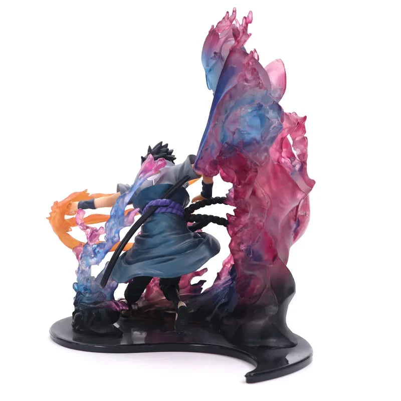 Figurine d'action en Duo Sasuke vs Itachi mode Susanô Modèle de collection, décoration d'intérieur unique, parfait comme cadeau pour les fans d'anime