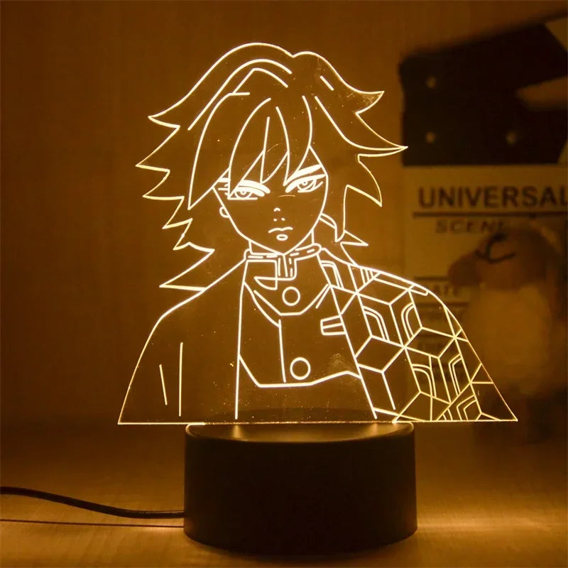 Lampe de Nuit 3D LED DEMON SLAYER | Lampe 3D LED représentant les personnages de Kimetsu no Yaiba parfaite pour illuminer une chambre avec une touche anime. Cette lampe est idéale comme décoration ou comme cadeau pour les enfants et les fans de l'anime