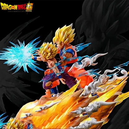 23cm Figurine Dragon Ball | Son Gohan et Son Goku Kamehameha contre Cell. Cette figurine dynamique est parfaite pour la décoration et la collection. Un cadeau idéal pour les fans de Dragon Ball Z !