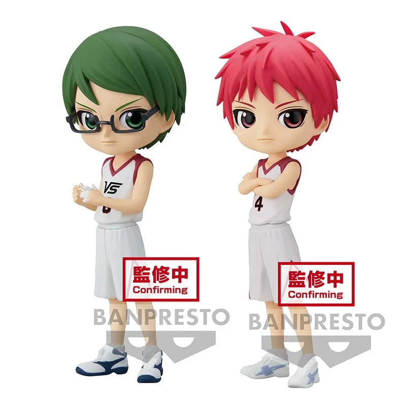 14cm Figurine Originale Bandai Q posket Kuroko's Basketball | Akashi Seijuro & Midorima Shintaro. Modèle authentique en boîte, idéal comme cadeau ou pour les collectionneurs d'anime