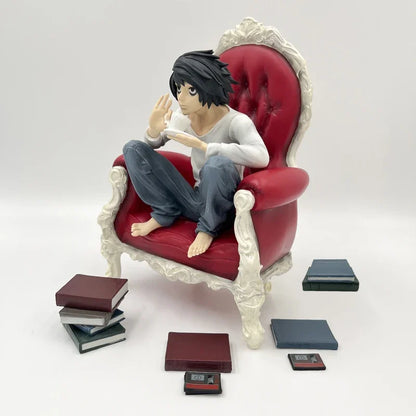 24cm Figurine Death Note | Figurine détaillée représentant L Lawliet dans une scène iconique de Death Note. Modèle GK de haute qualité, parfait pour les collectionneurs et les fans de l’anime. Idéale comme décoration ou cadeau