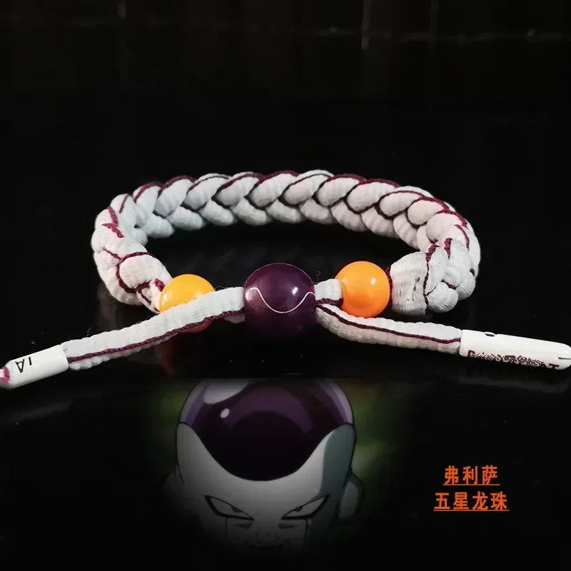 Bracelet tressé Dragon Ball | Bracelet tressé à la main représentant l'univers des personnages emblématiques de DBZ. Idéal comme accessoire ou cadeau pour les fans de Dragon Ball